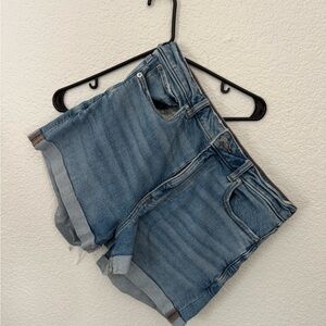 American Eagle Outfitters Medium Blue Denim Cuffed Jean Shorts